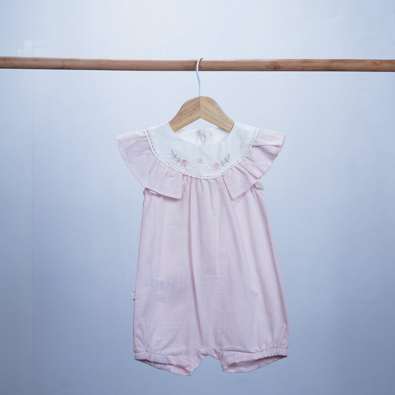 baby girl romper with collar neck cotton