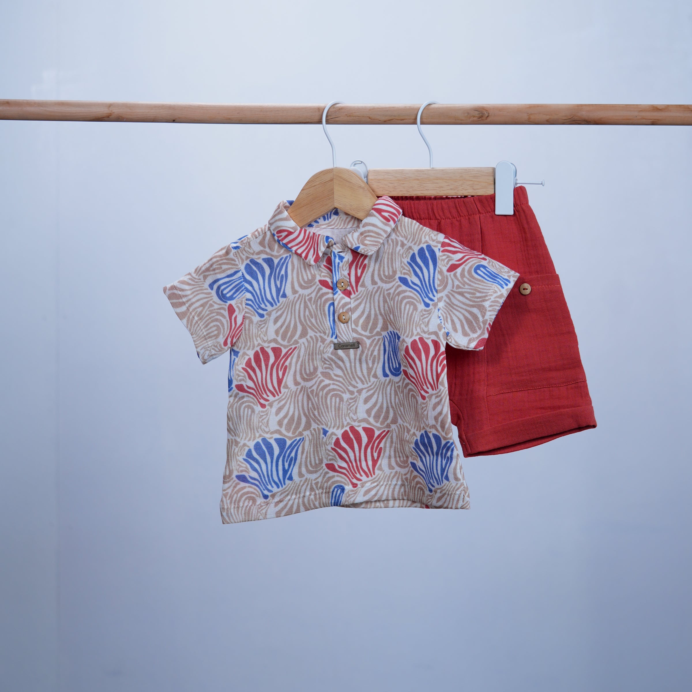 colorful summer set for baby boy shirt and short