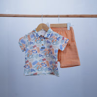 colorful summer set for baby boy shirt and short